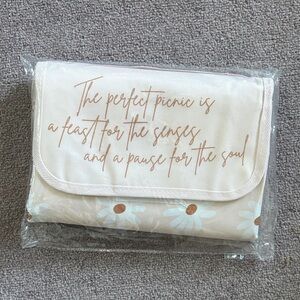 Floral Picnic Blanket with Quote